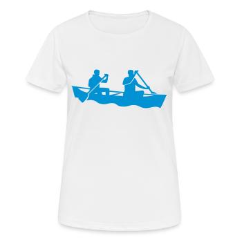 Kanu - Frauen T-Shirt atmungsaktiv - Weiß - Vorne - AI Model Female 172 dark (172cm)