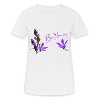Fleurs violettes Bluebells - T-shirt respirant Femme - blanc - Devant - AI Model Female 172 dark (172cm)