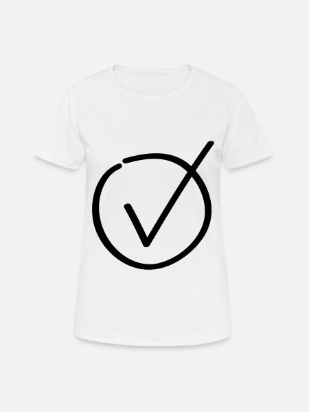 haken symbol icon - Frauen T-Shirt atmungsaktiv - Weiß