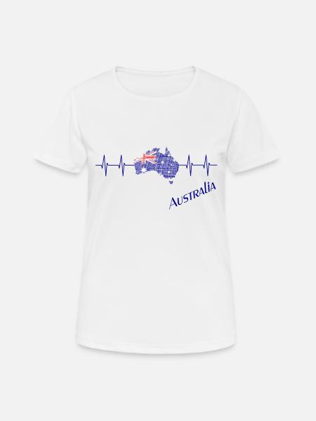 Australien - Australia - Frauen T-Shirt atmungsaktiv - Weiß