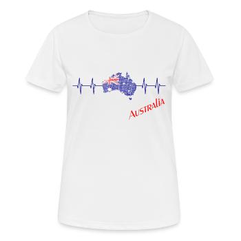 Australien - Australia - Frauen T-Shirt atmungsaktiv - Weiß - Vorne - AI Model Female 172 dark (172cm)