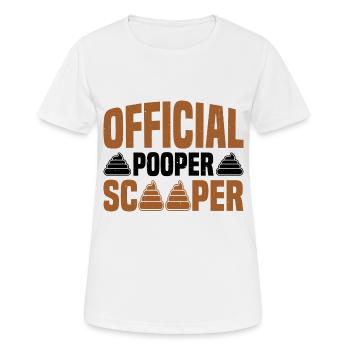 Official Pooper Scooper 60 - Frauen T-Shirt atmungsaktiv - Weiß - Vorne - AI Model Female 172 dark (172cm)