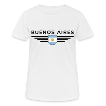 Buenos Aires Shirt for Argentina Fans - Women's Breathable T-Shirt - white - Front - AI Model Female 172 dark (172cm)