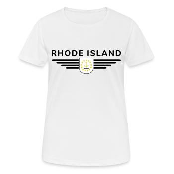 T-shirt Rhode Island Fan – Élégant et unique - T-shirt respirant Femme - blanc - Devant - AI Model Female 172 dark (172cm)