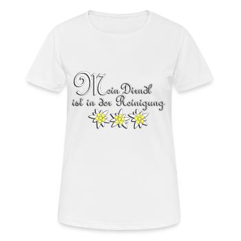 Mein Dirndl ist in der Reinigung - Frauen T-Shirt atmungsaktiv - Weiß - Vorne - AI Model Female 172 dark (172cm)