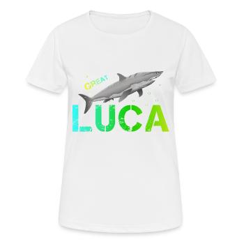 Luca Nom Luca - T-shirt respirant Femme - blanc - Devant - AI Model Female 172 dark (172cm)