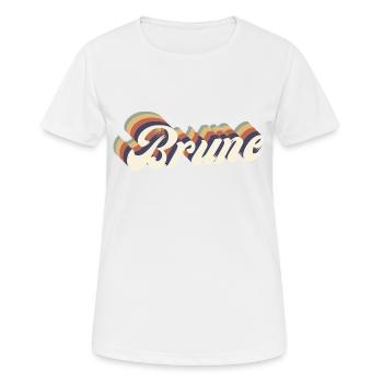 Brune vintage - T-shirt respirant Femme - blanc - Devant - AI Model Female 172 dark (172cm)