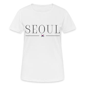 J’adore Séoul - T-shirt respirant Femme - blanc - Devant - AI Model Female 172 dark (172cm)