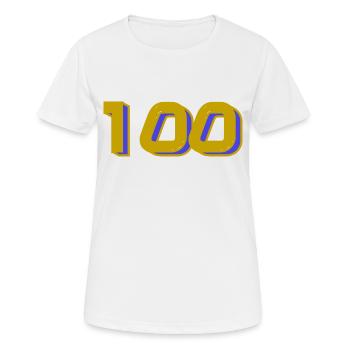 100. 100 JAHRE. 100-JÄHRIGES JUBILÄUM. GEBURTSTAG 100 - Frauen T-Shirt atmungsaktiv - Weiß - Vorne - AI Model Female 172 dark (172cm)