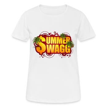 Summer Swagg - T-shirt respirant Femme - blanc - Devant - AI Model Female 172 dark (172cm)
