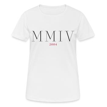 Römischezahl Geburtsjahr Made in 2004 - Frauen T-Shirt atmungsaktiv - Weiß - Vorne - AI Model Female 172 dark (172cm)