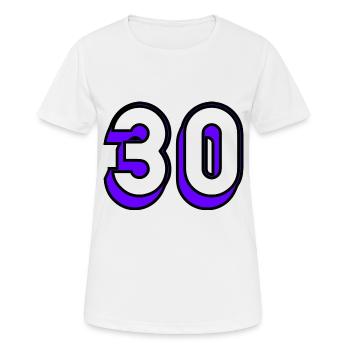 30 YEARS. 30. 30th ANNIVERSARY. 30 YEARS ANNIVERSARY - Women's Breathable T-Shirt - white - Front - AI Model Female 172 dark (172cm)