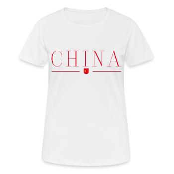J’aime la Chine - T-shirt respirant Femme - blanc - Devant - AI Model Female 172 dark (172cm)
