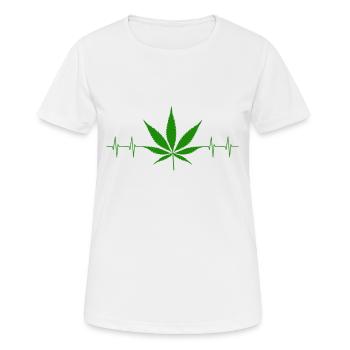 Kiffen Weed Ganja - Frauen T-Shirt atmungsaktiv - Weiß - Vorne - AI Model Female 172 dark (172cm)