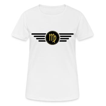 Zodiac sign Virgo, exclusive t-shirt design - Women's Breathable T-Shirt - white - Front - AI Model Female 172 dark (172cm)