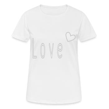 VALENTINSTAG. ICH LIEBE DICH. ICH LIEBE DICH. LIEBE. LIEBE - Frauen T-Shirt atmungsaktiv - Weiß - Vorne - AI Model Female 172 dark (172cm)
