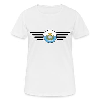 T-shirt design de style Saint-Marin - T-shirt respirant Femme - blanc - Devant - AI Model Female 172 dark (172cm)