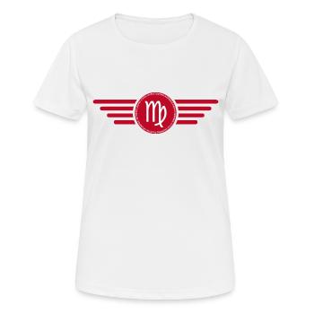 Zodiac sign Virgo, exclusive t-shirt design - Women's Breathable T-Shirt - white - Front - AI Model Female 172 dark (172cm)