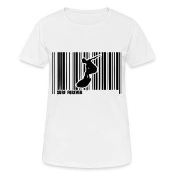 kitesurf bar code - Women's Breathable T-Shirt - white - Front - AI Model Female 172 dark (172cm)