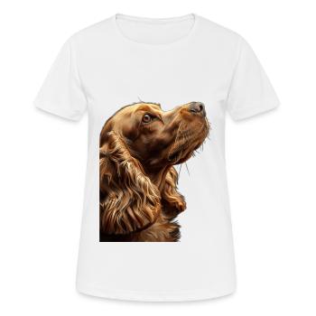 Cocker Spaniel - T-shirt respirant Femme - blanc - Devant - AI Model Female 172 dark (172cm)