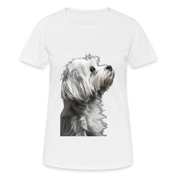 Havanese - Women's Breathable T-Shirt - white - Front - AI Model Female 172 dark (172cm)
