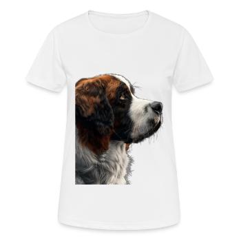 Bernhardiner - Frauen T-Shirt atmungsaktiv - Weiß - Vorne - AI Model Female 172 dark (172cm)