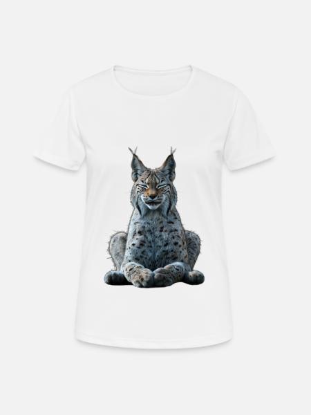 Luchs - Frauen T-Shirt atmungsaktiv - Weiß