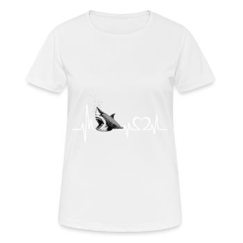 Shark - Women's Breathable T-Shirt - white - Front - AI Model Female 172 dark (172cm)
