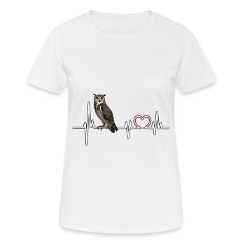 Eule - Frauen T-Shirt atmungsaktiv - Weiß - Vorne - AI Model Female 172 dark (172cm)