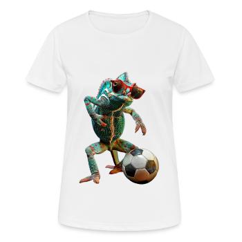 Caméléon - T-shirt respirant Femme - blanc - Devant - AI Model Female 172 dark (172cm)