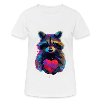 Raccoon - Women's Breathable T-Shirt - white - Front - AI Model Female 172 dark (172cm)