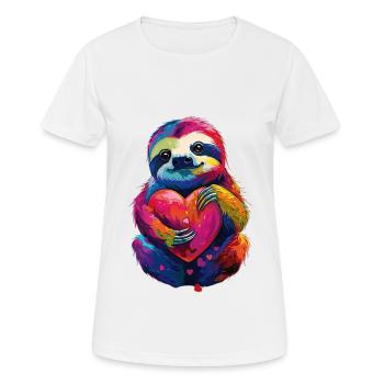 Sloth - Women's Breathable T-Shirt - white - Front - AI Model Female 172 dark (172cm)