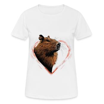 Wasserschwein - Frauen T-Shirt atmungsaktiv - Weiß - Vorne - AI Model Female 172 dark (172cm)