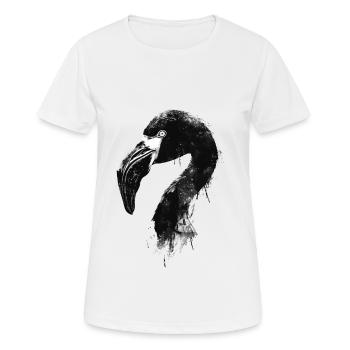 Flamingo - Frauen T-Shirt atmungsaktiv - Weiß - Vorne - AI Model Female 172 dark (172cm)