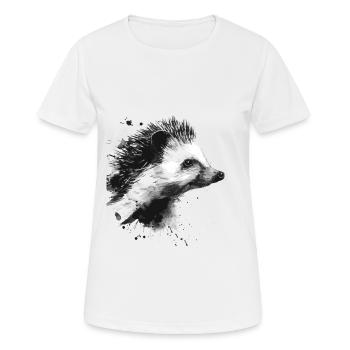 Hedgehog - Women's Breathable T-Shirt - white - Front - AI Model Female 172 dark (172cm)