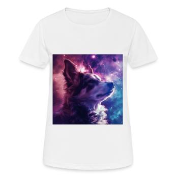 Chien - T-shirt respirant Femme - blanc - Devant - AI Model Female 172 dark (172cm)