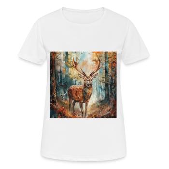 Roe deer - Women's Breathable T-Shirt - white - Front - AI Model Female 172 dark (172cm)