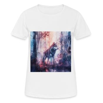 Chien - T-shirt respirant Femme - blanc - Devant - AI Model Female 172 dark (172cm)