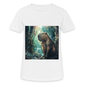 Wasserschwein - Frauen T-Shirt atmungsaktiv - Weiß - Vorne - AI Model Female 172 dark (172cm)