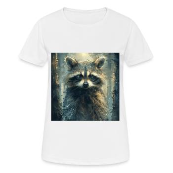 Raccoon - Women's Breathable T-Shirt - white - Front - AI Model Female 172 dark (172cm)