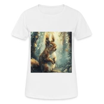 Squirrel - Women's Breathable T-Shirt - white - Front - AI Model Female 172 dark (172cm)