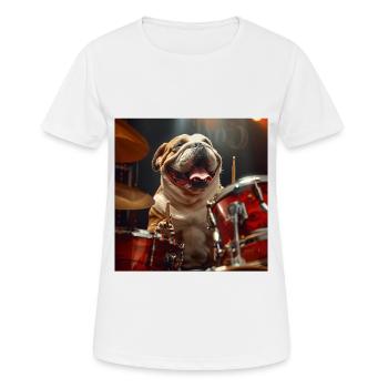 Chien - T-shirt respirant Femme - blanc - Devant - AI Model Female 172 dark (172cm)