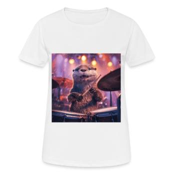 Loutre - T-shirt respirant Femme - blanc - Devant - AI Model Female 172 dark (172cm)