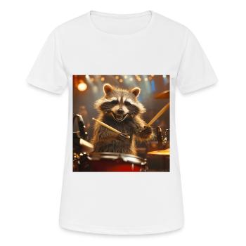 Raccoon - Women's Breathable T-Shirt - white - Front - AI Model Female 172 dark (172cm)