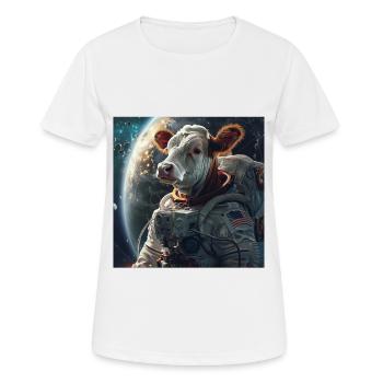 Kuh - Frauen T-Shirt atmungsaktiv - Weiß - Vorne - AI Model Female 172 dark (172cm)