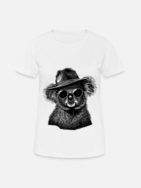 Koala - Frauen T-Shirt atmungsaktiv - Weiß