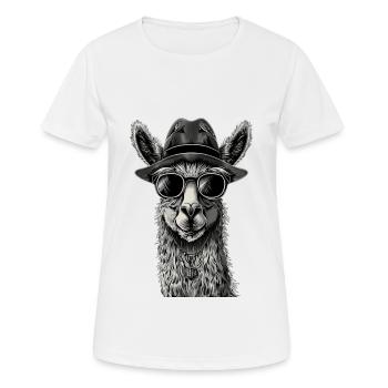 Lama - Frauen T-Shirt atmungsaktiv - Weiß - Vorne - AI Model Female 172 dark (172cm)