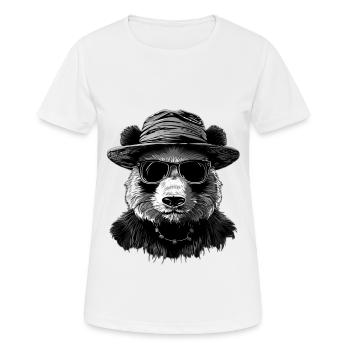 Panda - T-shirt respirant Femme - blanc - Devant - AI Model Female 172 dark (172cm)