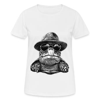 Schildkröte - Frauen T-Shirt atmungsaktiv - Weiß - Vorne - AI Model Female 172 dark (172cm)