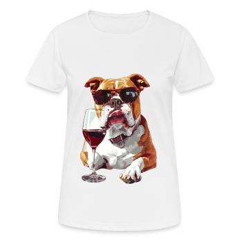 Bulldogge - Frauen T-Shirt atmungsaktiv - Weiß - Vorne - AI Model Female 172 dark (172cm)